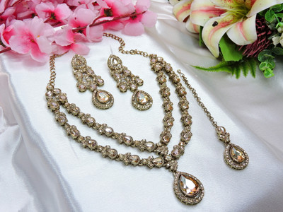 VATSALYA creation Alloy Gold-plated Gold Jewellery Set(Pack of 1)