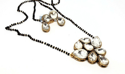 JN Handicraft Brass Gold, Black Jewellery Set(Pack of 1)