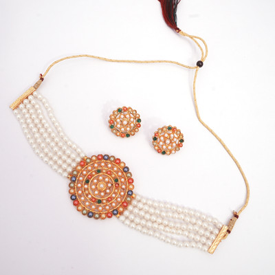 house of common Copper Red, White Jewellery Set(Pack of 1)