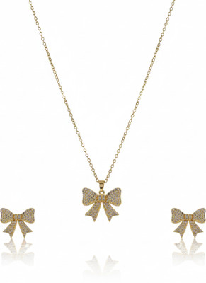 Sayda Jewels Alloy Yellow, White Jewellery Set(Pack of 1)