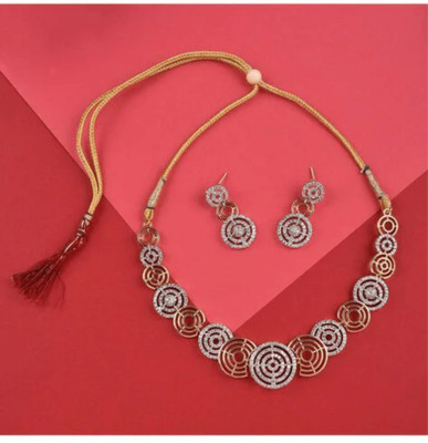 SKG Fashion Store Alloy Gold-plated Gold Jewellery Set(Pack of 1)