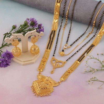Shiv Brass Gold-plated Gold Jewellery Set(Pack of 4)
