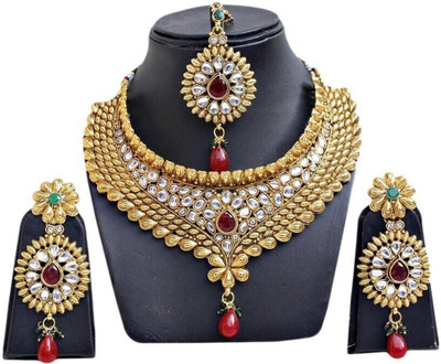 Anika's Creation Alloy Gold-plated Multicolor Jewellery Set(Pack of 4)
