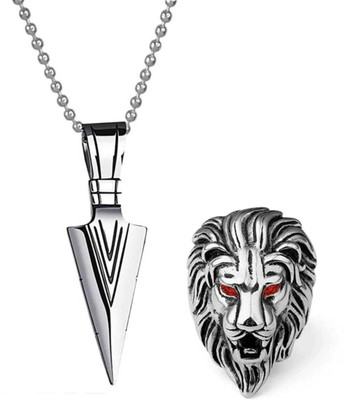 Vipunj Stainless Steel Sterling Silver Silver Jewellery Set(Pack of 2)