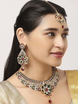 VATSALYA creation Alloy Gold-plated Multicolor Jewellery Set(Pack of 1)