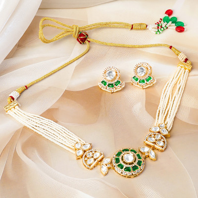 RUBANS Brass Gold-plated Gold Jewellery Set(Pack of 3)
