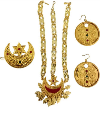 PUJA Brass, Fabric, Silver, Copper, Steel Gold-plated Gold Jewellery Set(Pack of 1)