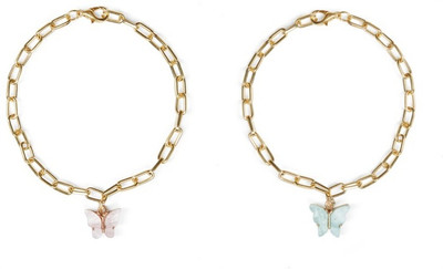 EnlightenMani Alloy Gold-plated White, Turquoise Jewellery Set(Pack of 2)