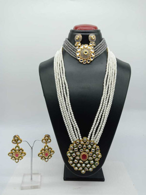 CATALYST Alloy Gold-plated Grey, White Jewellery Set(Pack of 1)