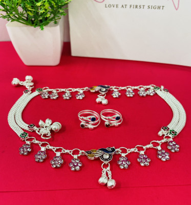 BHORIWAL Alloy Silver Silver Jewellery Set(Pack of 4)