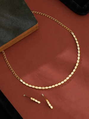 Atibelle Brass Gold-plated Gold, Yellow Jewellery Set(Pack of 2)