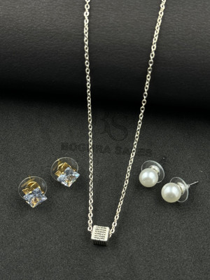 BOGHRA SALES Brass, Alloy Silver, Gold-plated, Rhodium Silver, Gold, Multicolor Jewellery Set(Pack of 1)