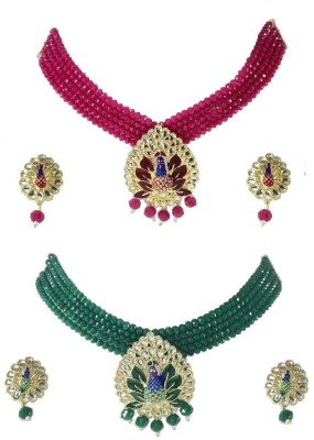 Tiank Innovation Stone, Dori, Alloy Gold-plated Multicolor Jewellery Set(Pack of 1)
