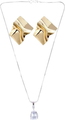 SRK Fashions Alloy White, Gold Jewellery Set(Pack of 1)