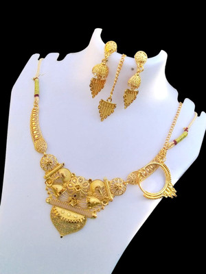 Shinecraft Brass, Alloy Brass, Gold-plated Gold, Platinum Jewellery Set(Pack of 1)