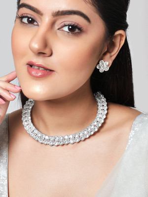 Rubans Elements Alloy Silver Silver Jewellery Set(Pack of 1)