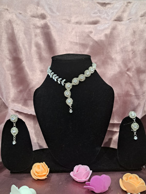Arvisha Dynamic Mother of Pearl Silver Jewellery Set(Pack of 1)