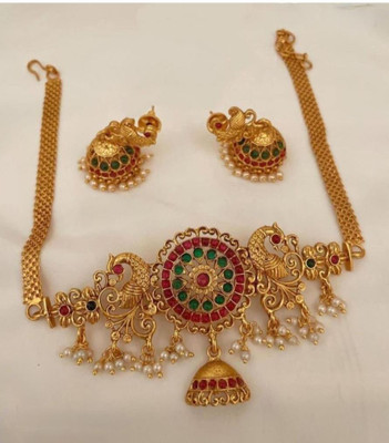 SUNDHA CREATION Copper Gold-plated Multicolor Jewellery Set(Pack of 2)