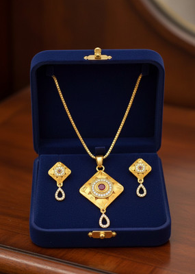 Vinayak Brass Gold-plated Gold Jewellery Set(Pack of 1)
