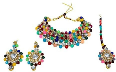 GCC Alloy Gold-plated Multicolor Jewellery Set(Pack of 1)