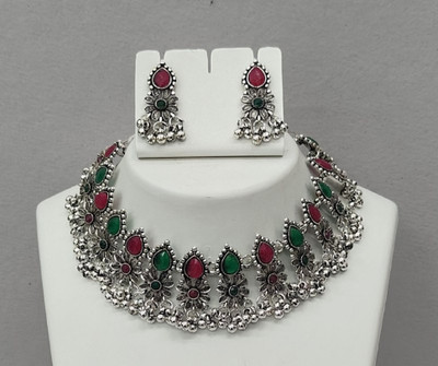 KHWAIHISH Alloy Silver Multicolor Jewellery Set(Pack of 1)