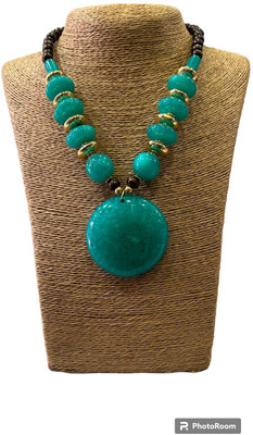 Rita OXIDIZE Stone Blue, Black, Gold Jewellery Set(Pack of 1)