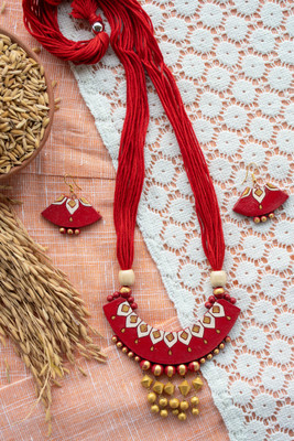 SHILPOGRAM Terracotta Red Jewellery Set(Pack of 1)