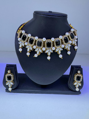 Wso Alloy Gold-plated Black, Blue, Pink, Red, Purple, White Jewellery Set(Pack of 3)