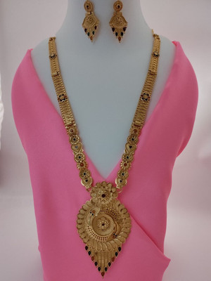 RIYARTHCREATION Brass Gold-plated Gold Jewellery Set(Pack of 1)