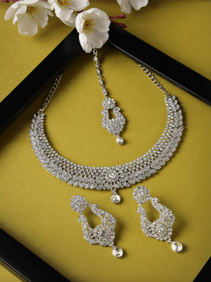Sukkhi Alloy Copper Silver Jewellery Set(Pack of 4)