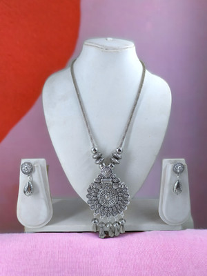 Yaari Collections Oxidised Silver Silver Jewellery Set(Pack of 3)