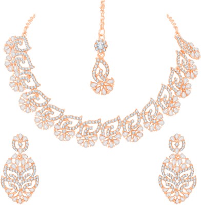 Atasi International Alloy Gold, White Jewellery Set(Pack of 1)