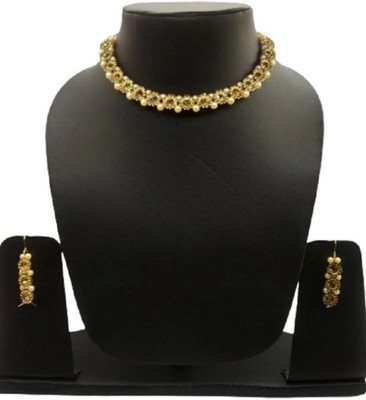 jatin imitation Stone, Alloy Gold-plated Gold Jewellery Set(Pack of 1)