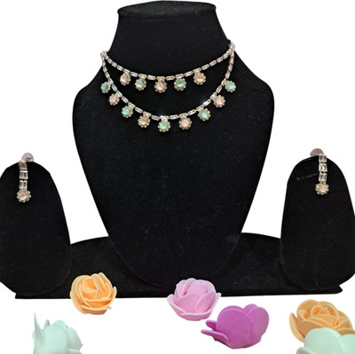 Arvisha Dynamic Stone Multicolor Jewellery Set(Pack of 1)