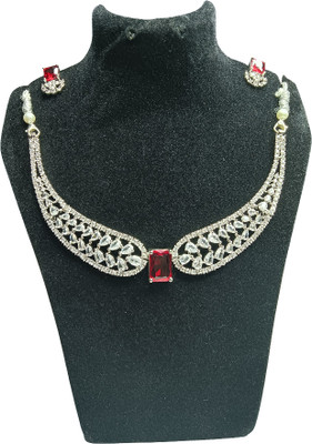 Gurukripa jewels Sterling Silver Sterling Silver Red, Silver Jewellery Set(Pack of 2)