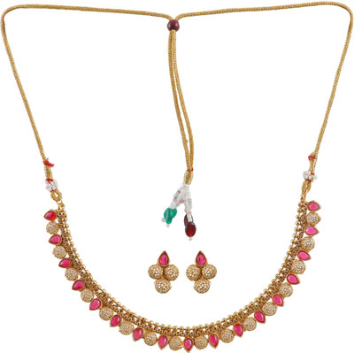 University Trendz Alloy Gold-plated Gold Jewellery Set(Pack of 2)