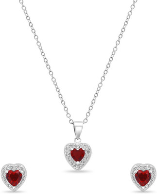 Zarkan Sterling Silver Rhodium Silver Jewellery Set(Pack of 1)