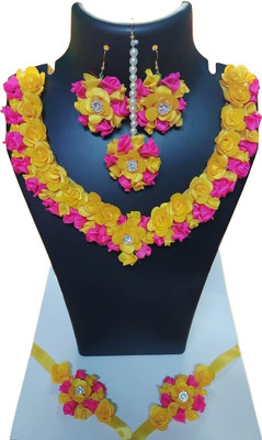SREEKANT CREATION Fabric Multicolor Jewellery Set(Pack of 6)