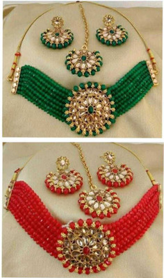 Arbuda Maa Immitation Alloy Gold-plated Multicolor Jewellery Set(Pack of 1)