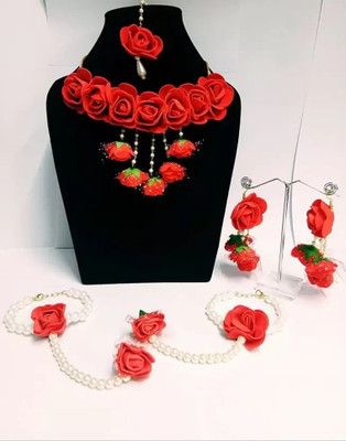 RAJASTHANI GAHANA Fabric Yellow Jewellery Set(Pack of 1)