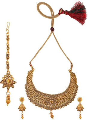 BHANA FASHION Brass Gold-plated Gold Jewellery Set(Pack of 4)