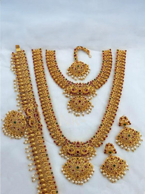 Orbis Alloy Gold-plated Gold Jewellery Set(Pack of 1)