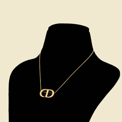 Saika 18K GOLD PLATED CHAIN Gold-plated Diamond Stainless Steel Pendant