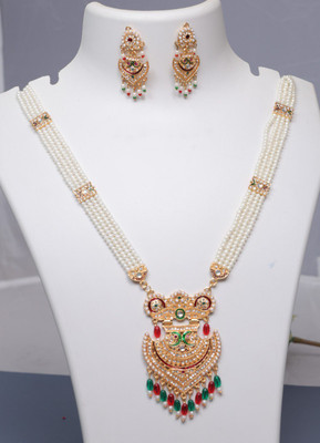 Krishna Creation Alloy Gold-plated Gold Jewellery Set(Pack of 1)