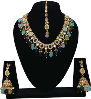 Devkinandan Alloy Gold-plated Multicolor Jewellery Set(Pack of 1)