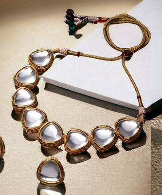 ASMITTA Jewellery Alloy Gold-plated Gold Jewellery Set(Pack of 3)