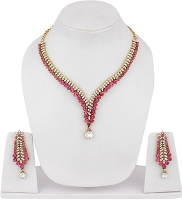 JEWELS GURU Alloy Gold-plated Multicolor Jewellery Set(Pack of 1)