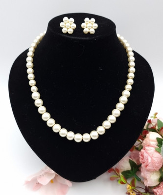 ISLANA Mother of Pearl White Jewellery Set(Pack of 1)