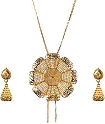 Tarak Traders Alloy Gold-plated Gold Jewellery Set(Pack of 1)