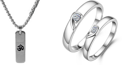 ruby collection Alloy Silver, Silver Jewellery Set(Pack of 2)